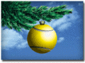 Image Tennis Ball Ornament Christmas Card